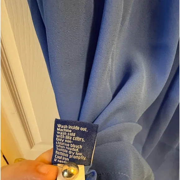 2X Blue Apt. 9 Brand New Top With Tags Flutter Short Sleeve Button Down Blouse - Picture 10 of 10